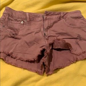 American eagle burgundy shorts